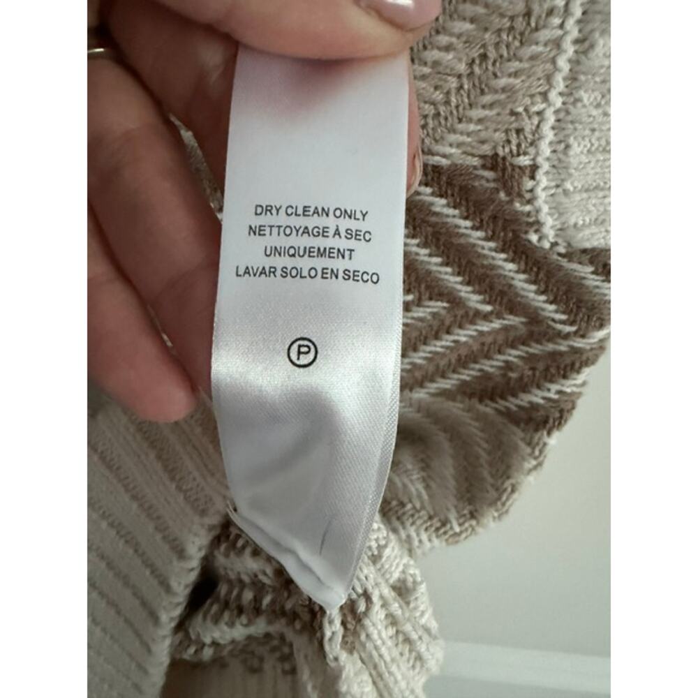 Splendid NWOT Mary Kate Sweater Chevron Short Sleeve Small Neutral Tones - Picture 7 of 8